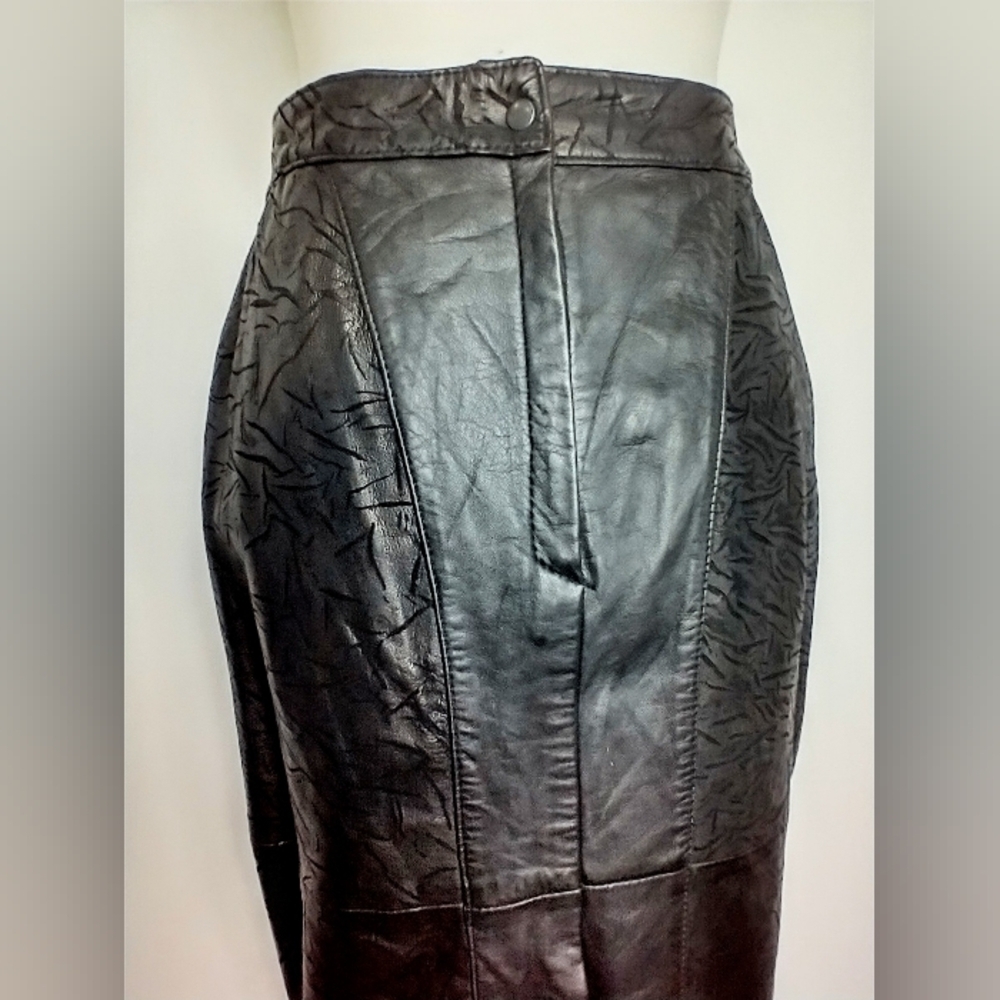 Vintage Charcoal Buttoned Midi Skirt - Picture 6 of 14